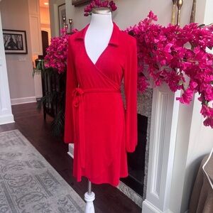Wild Fable Elegant Red Wrap Dress Size Medium